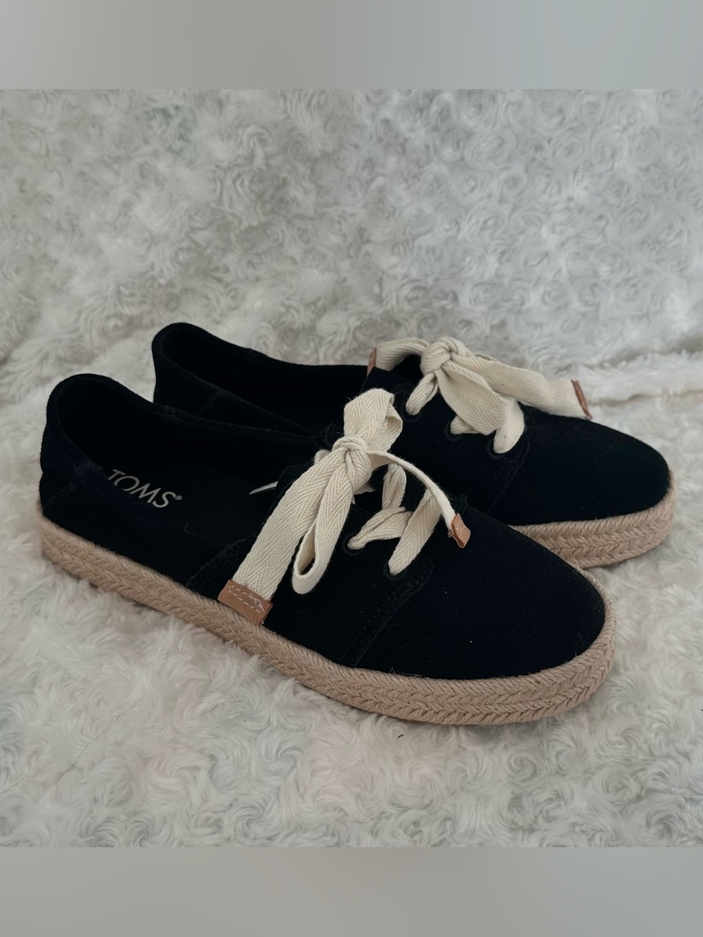 (NWOT) TOMS Black Carolina Suede SlipOns